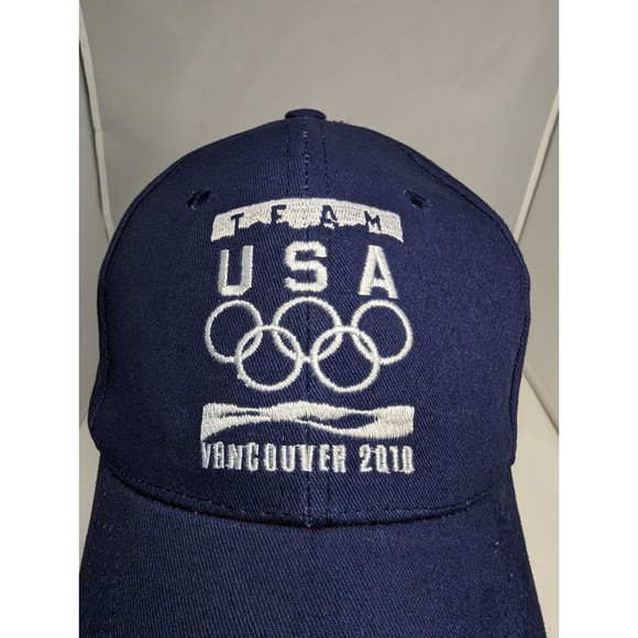 Team USA Vancouver 2010 Winter Olympic Navy Blue Cap. One Size Fit All - Picture 1 of 6